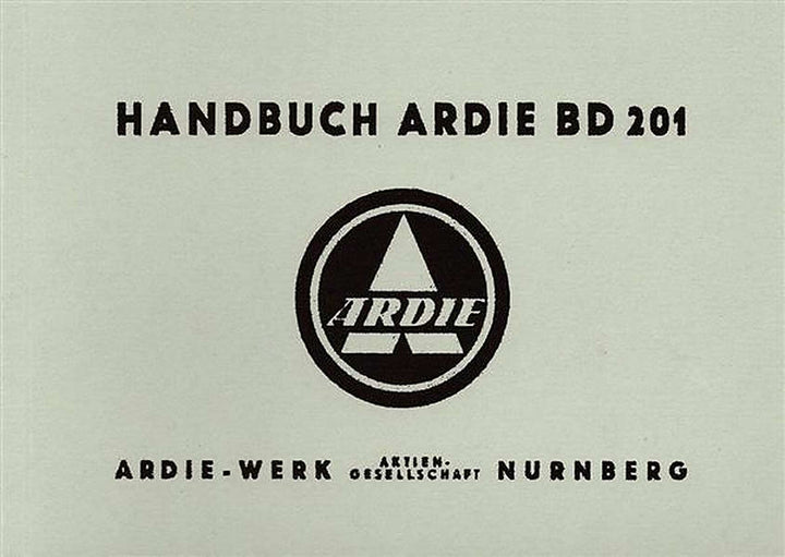 Ardie BD201 Betriebsanleitung, Buchcover