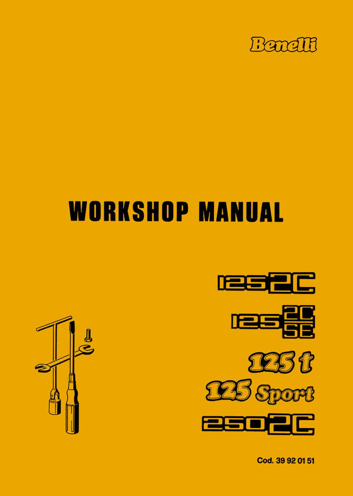 Benelli 125 and 250 Workshop Manual, Buchcover