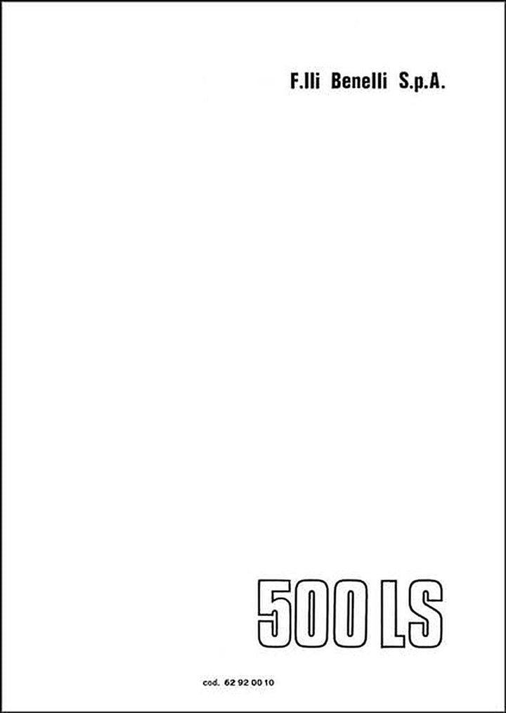Benelli 500LS Ersatzteilkatalog, Buchcover