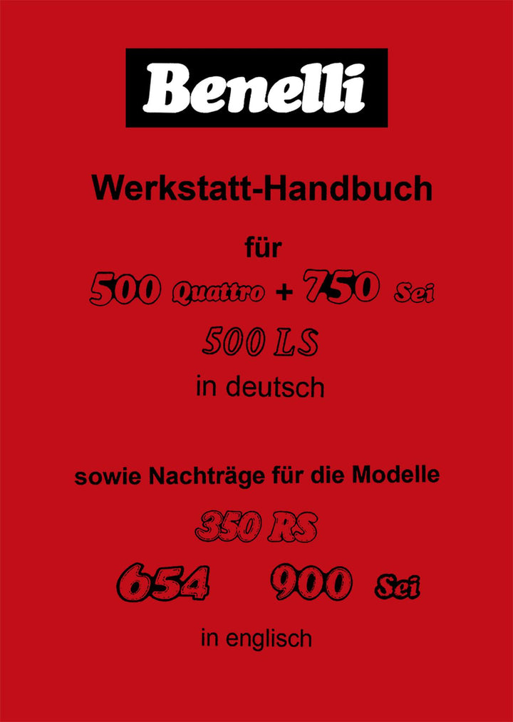 Benelli 500 Quattro und 750 Sei Werkstatthandbuch, Buchcover