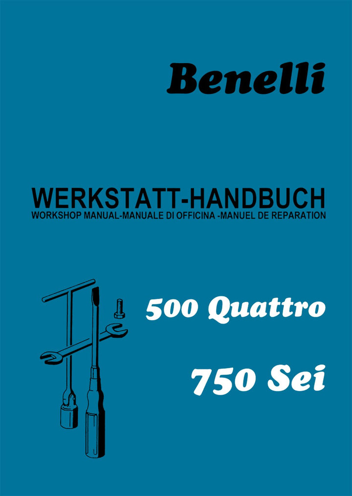 Benelli 500 Quattro und 750 Sei Reparaturanleitung, Buchcover