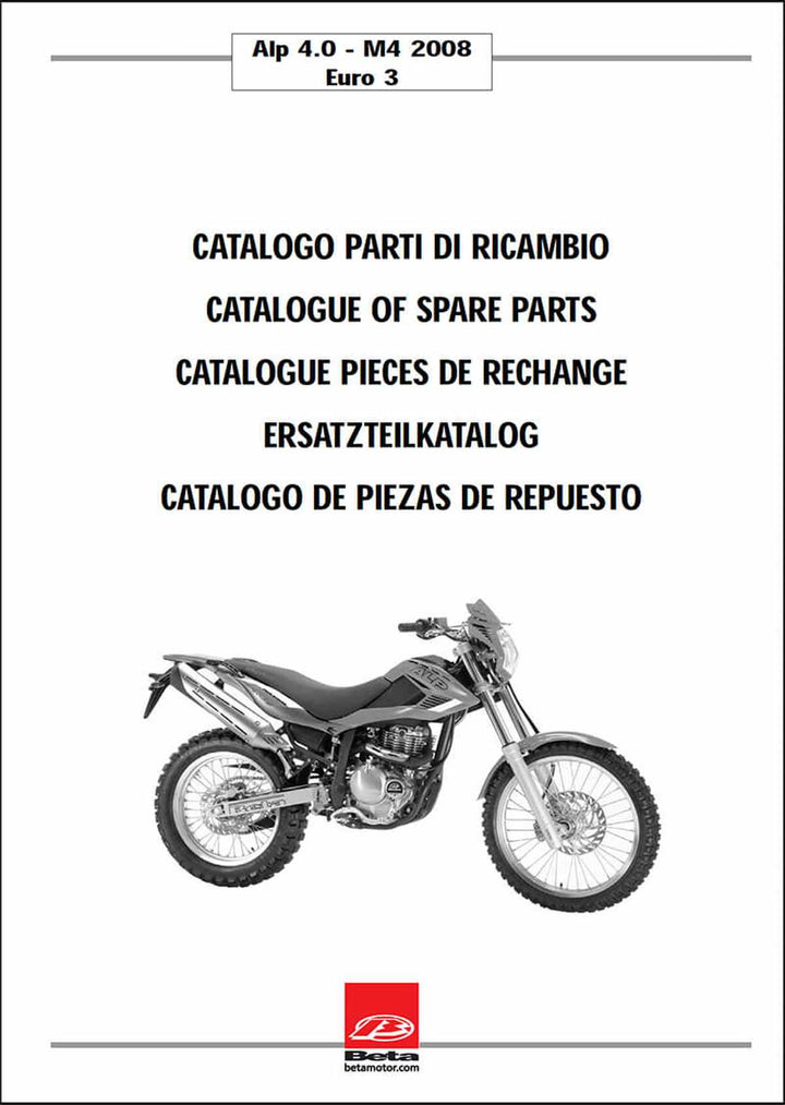 Beta Alp 4.0 Ersatzteilkatalog, Buchcover
