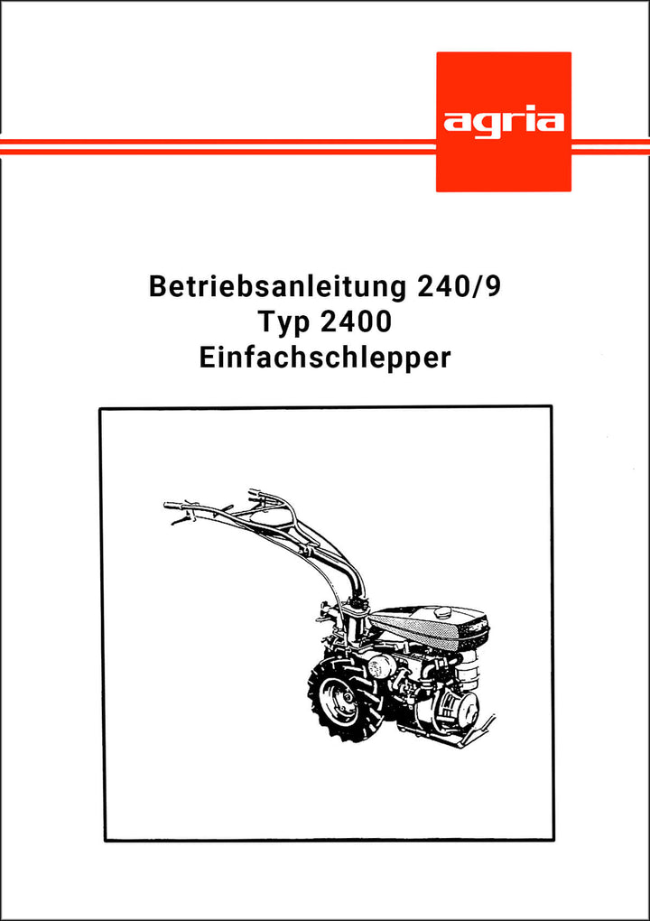 Agria 2400 Betriebsanleitung, Buchcover