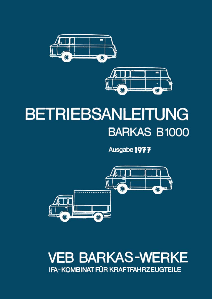 Barkas B 1000 Betriebsanleitung, Buchcover