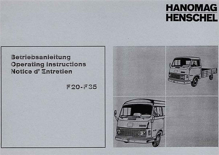 Hanomag / Henschel F20 - F35 Betriebsanleitung, Buchcover