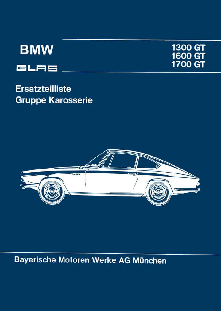BMW 1300 GT/ 1600 GT/ 1700 GT Ersatzteilkatalog, Buchcover