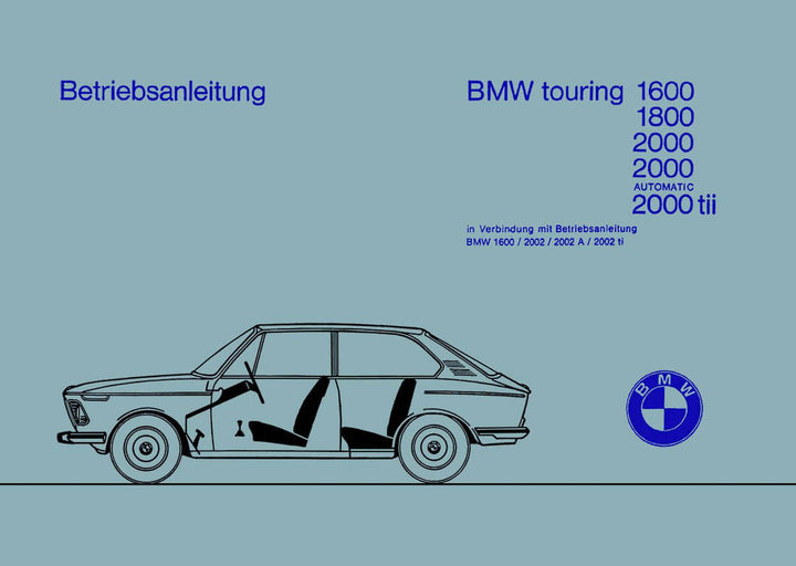 BMW 1600 1800 2000 Touring Zusatz-Betriebsanleitung, Buchcover