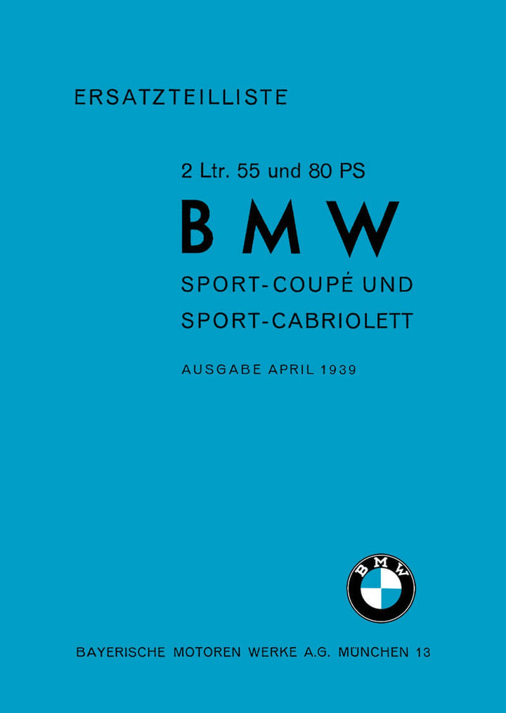 BMW Sport-Coupé und Cabrio Ersatzteilkatalog, Buchcover