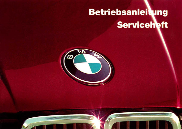 BMW 316 318i 320i 325e 325i 324 Betriebsanleitung, Buchcover