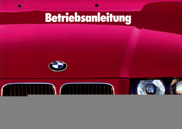 BMW 316i, 318i, 320i, 325i, Betriebsanleiting, Buchcover