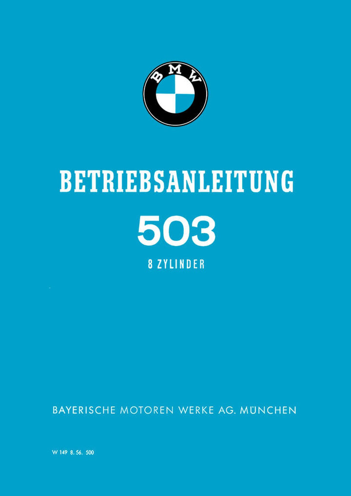 BMW 503 Betriebsanleitung, Buchcover