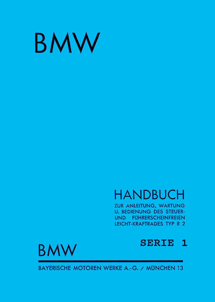 BMW R2 Serie 1 Betriebsanleitung, Buchcover