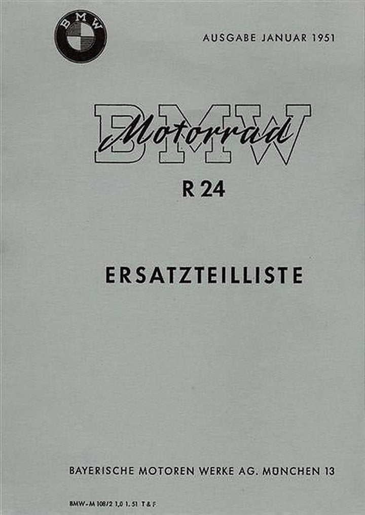 BMW R24 Ersatzteilkatalog, Buchcover