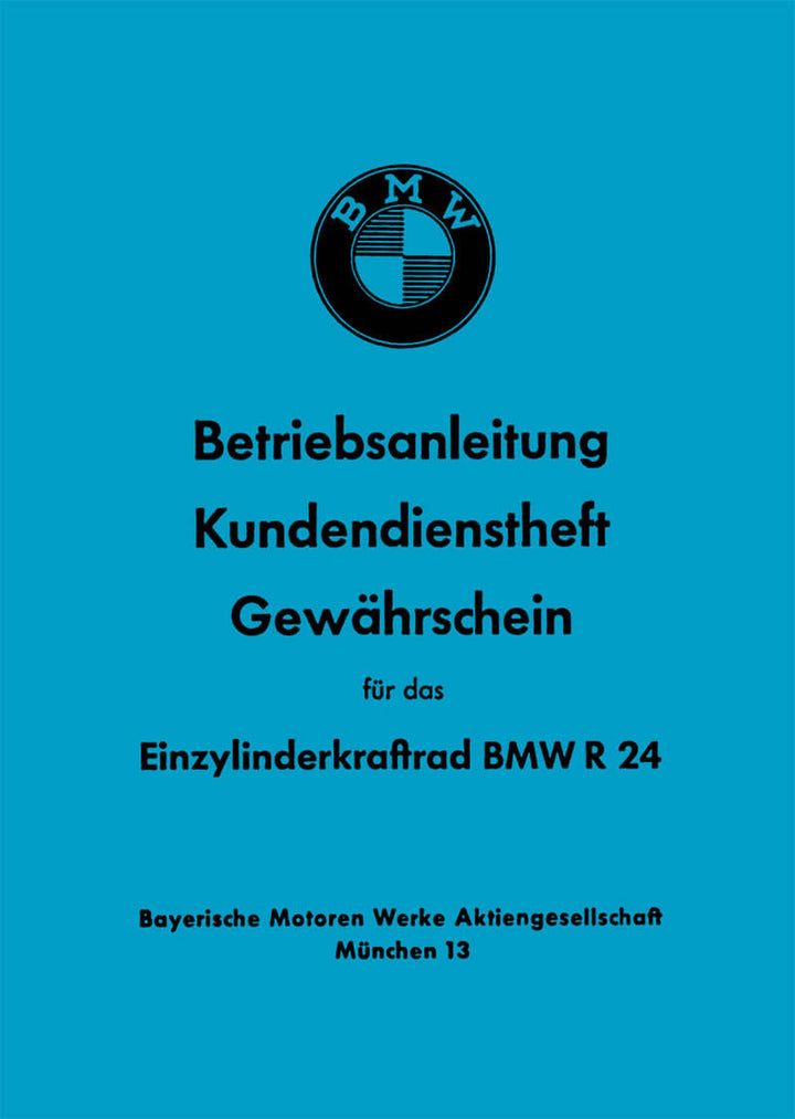BMW R24 Betriebsanleitung, Buchcover