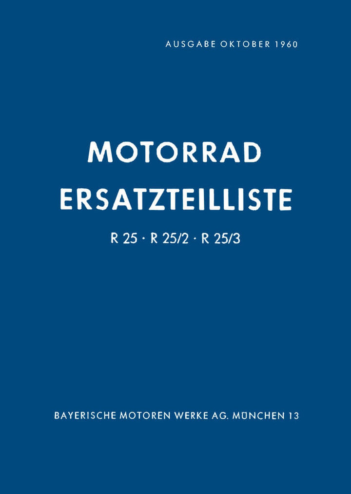 BMW R25 R25/2 R25/3 Ersatzteilkatalog, Buchcover