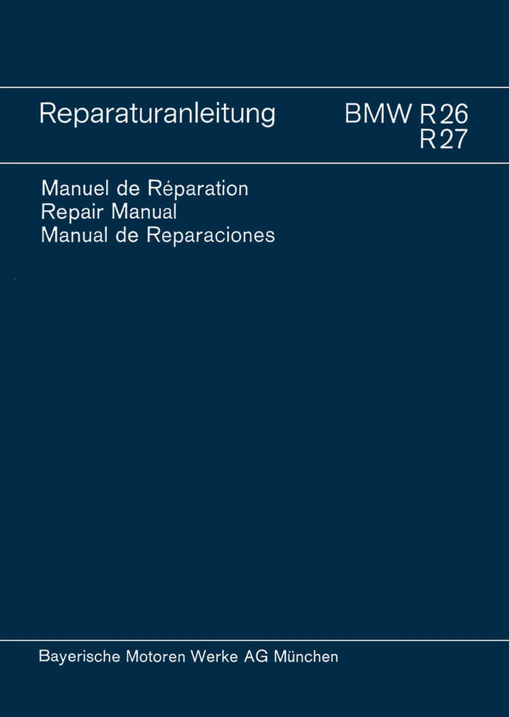 BMW R26 und R27 Reparaturanleitung, Buchcover