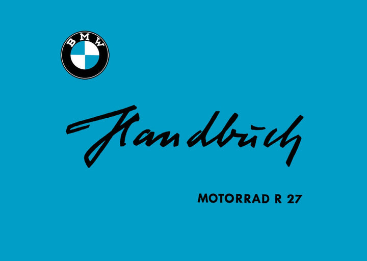 BMW R27 Betriebsanleitung, Buchcover