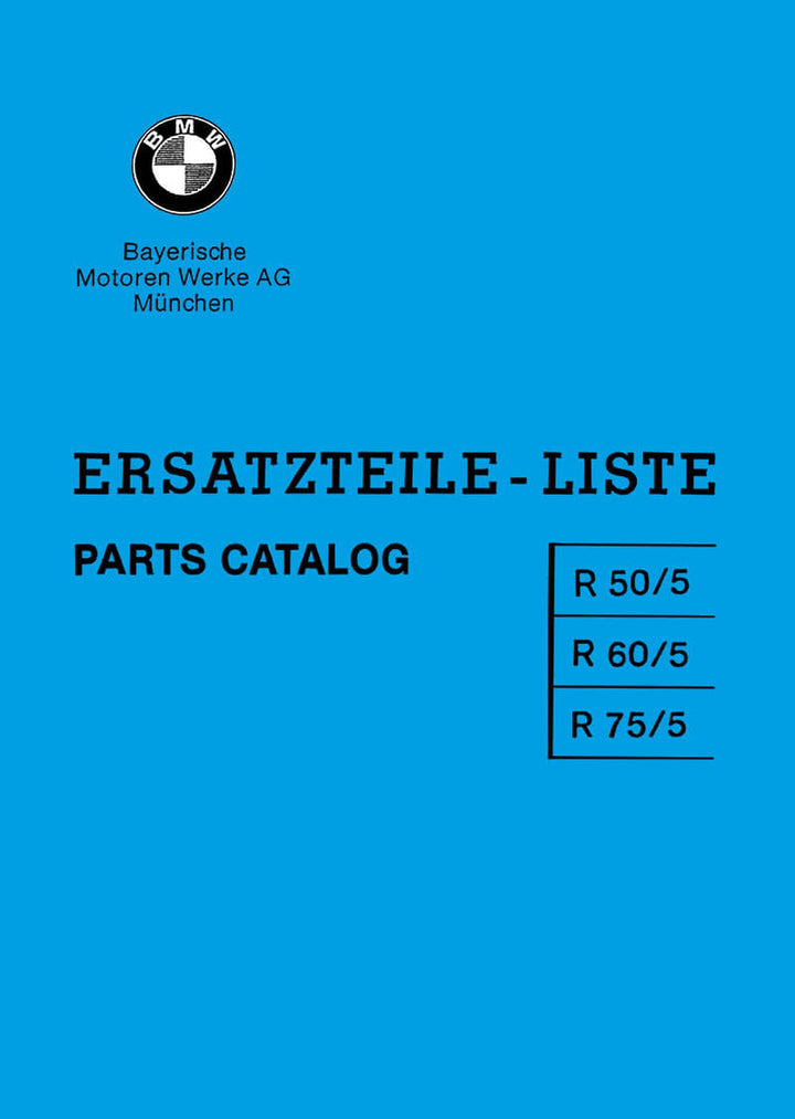 BMW R50/5 R60/5 R75/5 Ersatzteilkatalog, Buchcover