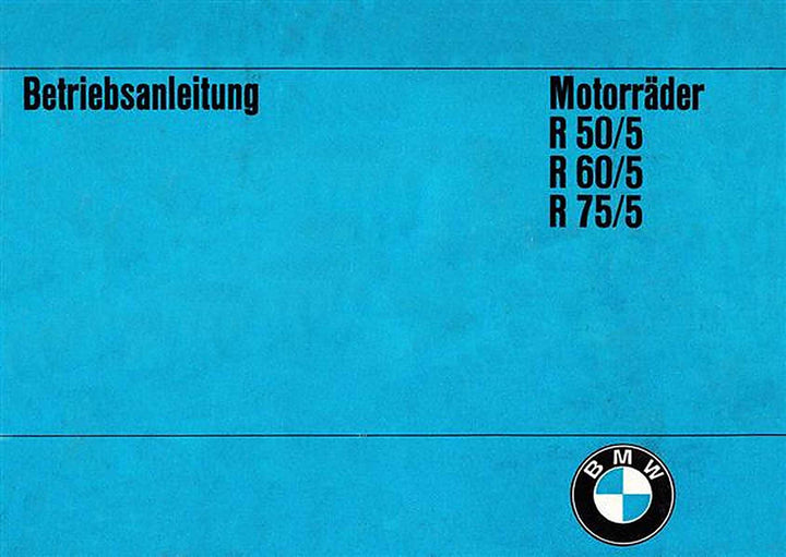 BMW R 50 / R 60 / R 69 S Betriebsanleitung, Buchcover