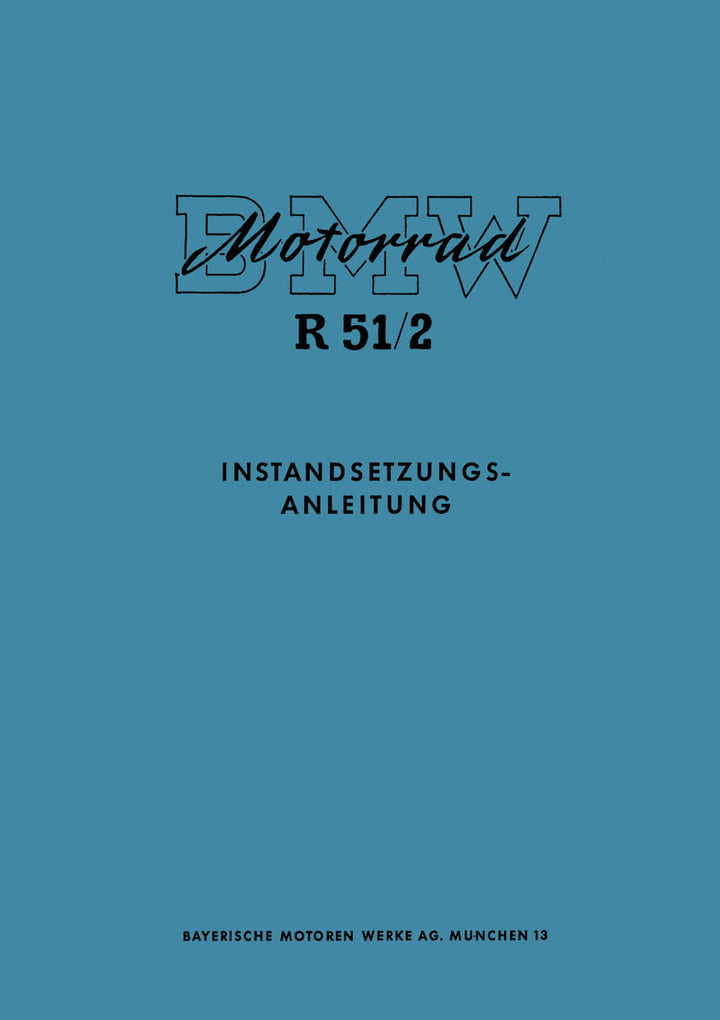 BMW R51/2 Reparaturanleitung, Buchcover