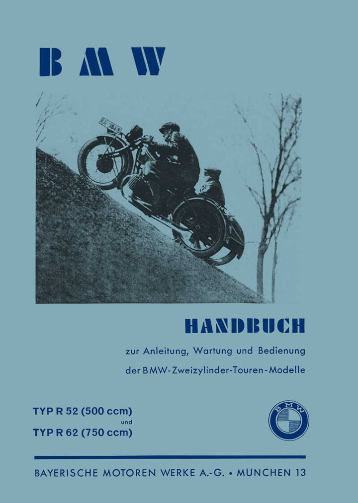 BMW R52 und R62 Betriebsanleitung, Buchcover