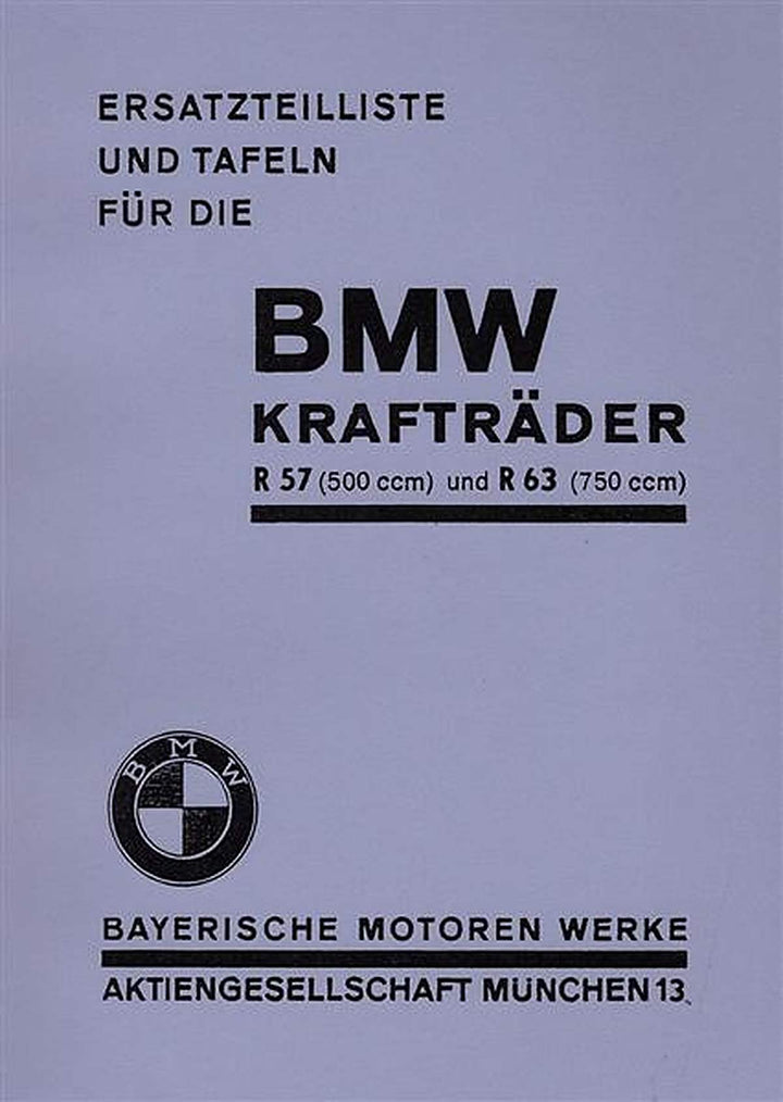 BMW R57 R63 Ersatzteilkatalog, Buchcover