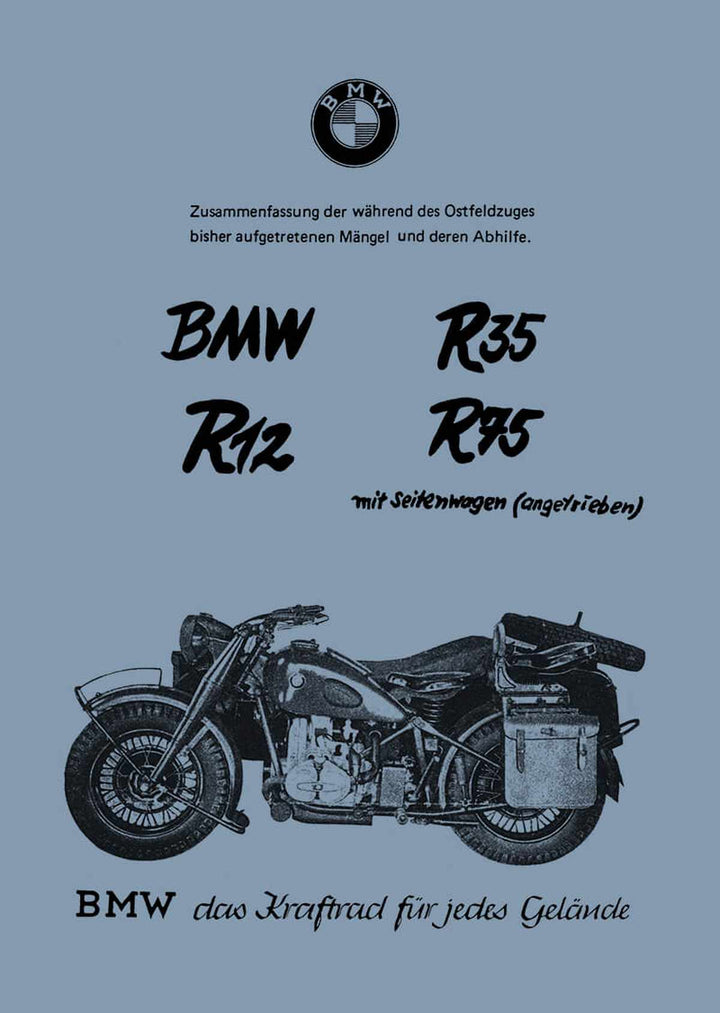 BMW R75 R35 R12 Reparatur und Wartung, Buchcover