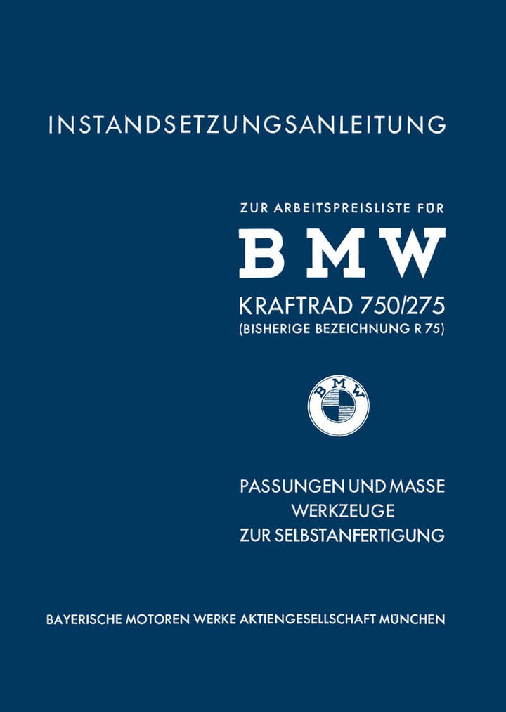 BMW R75 WH Spezialwerkzeuge und Instandhaltung, Buchcover
