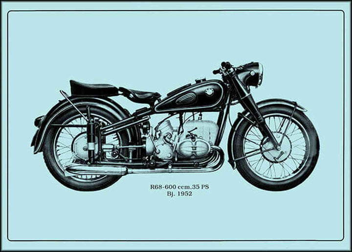 BMW R68 Motorrad Poster, Poster-Motiv