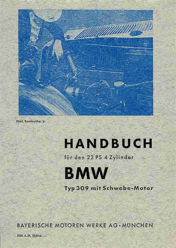 BMW Typ 309 Betriebsanleitung, Buchcover