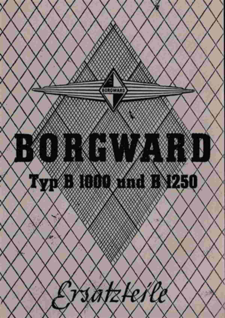 Borgward B1000 und B1250 Ersatzteilkatalog, Buchcover
