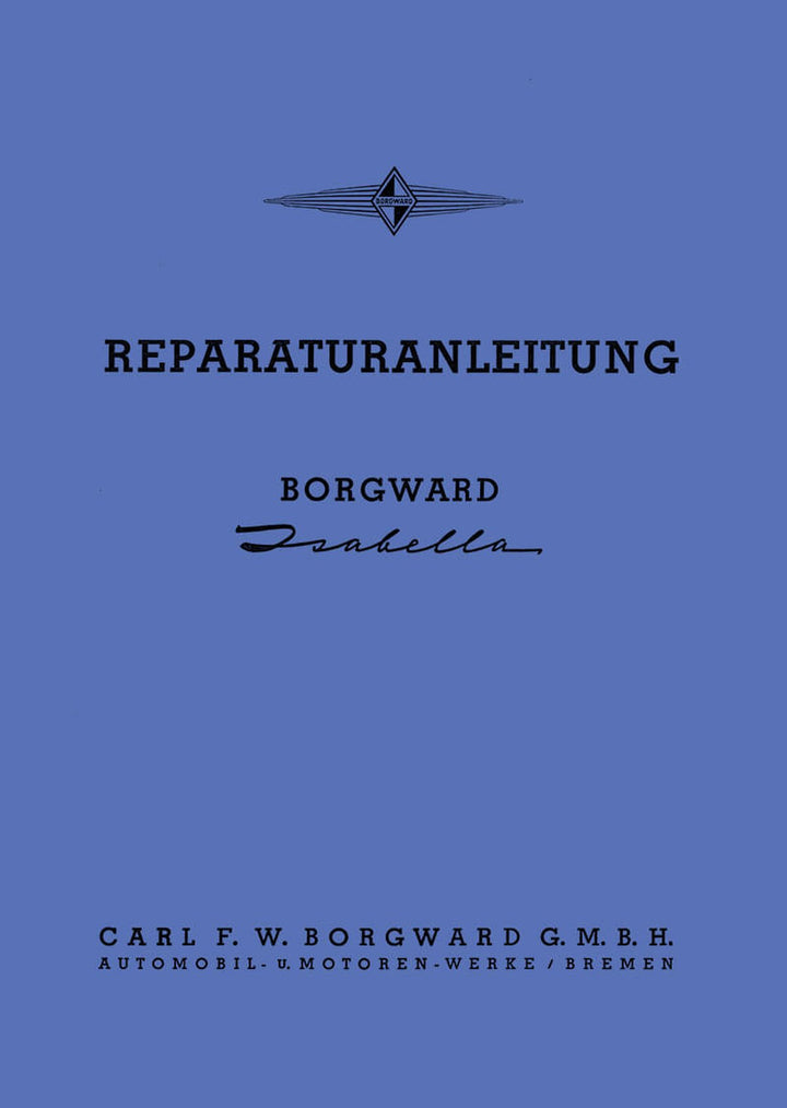 Borgward Isabella Reparaturanleitung, Buchcover