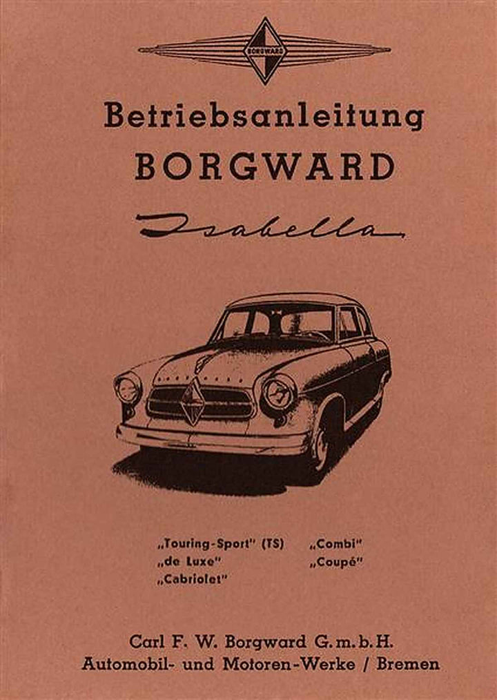 Borgward Isabella Betriebsanleitung, Buchcover