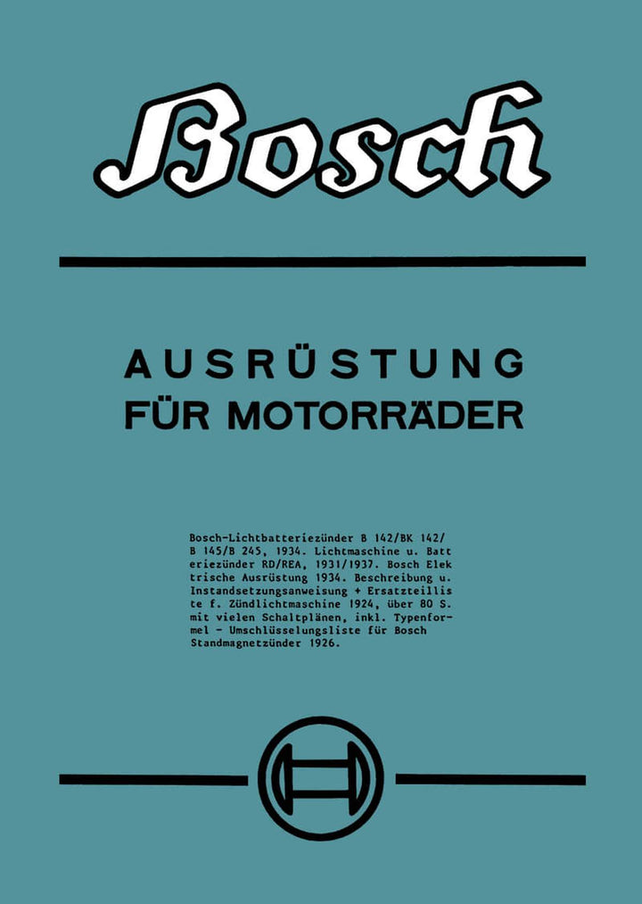 Bosch Ausrüstung für Motorräder, Buchcover