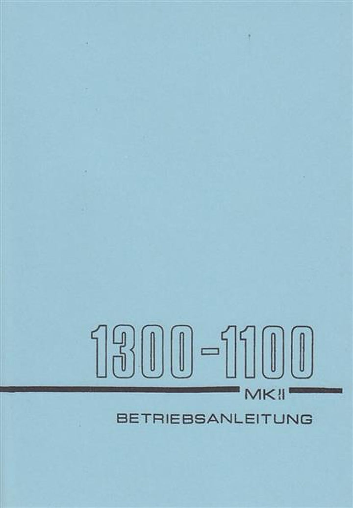 Austin Morris 1300 - 1100 MK II, Betriebsanleitung, Buchcover