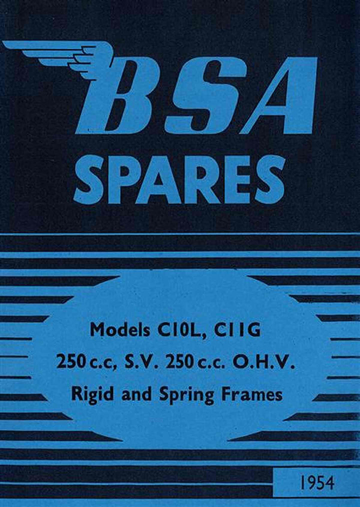 BSA C10L und C11G Ersatzteilkatalog, Buchcover