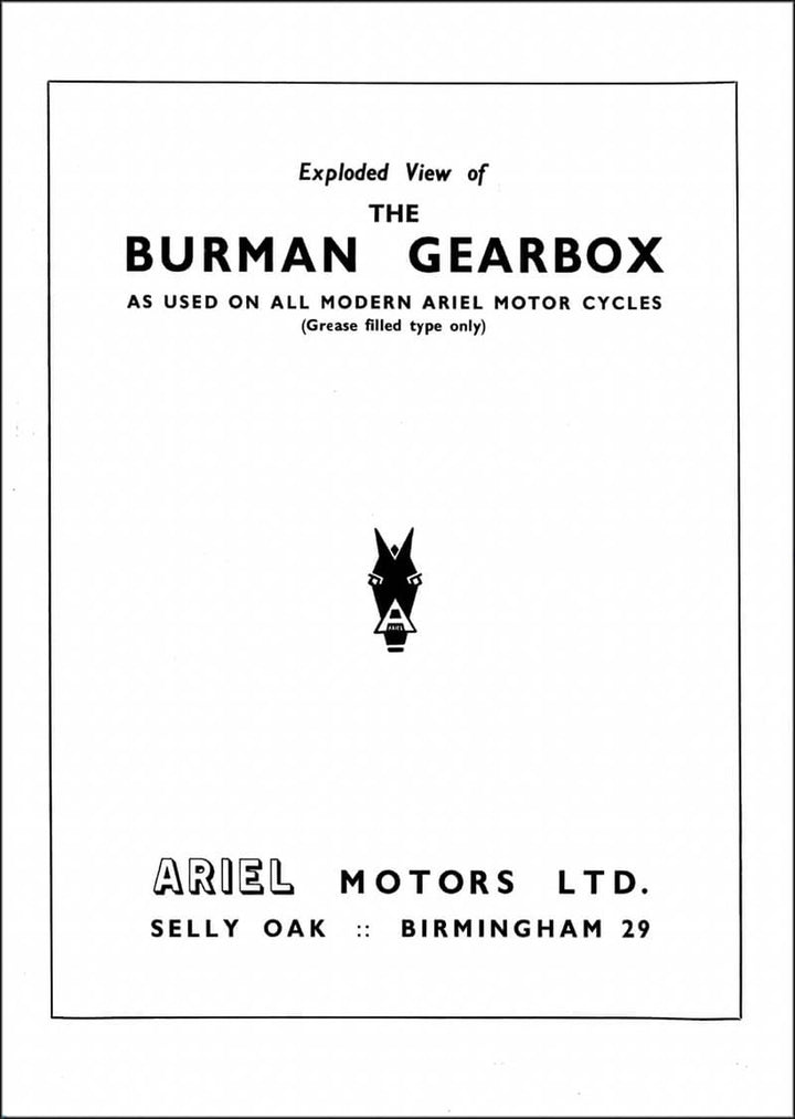 Burman Gearbox for Ariel Motorcycles Manual, Buchcover