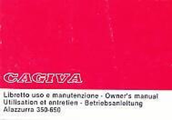 Cagiva Alazzurra 350-650 Betriebsanleitung, Buchcover