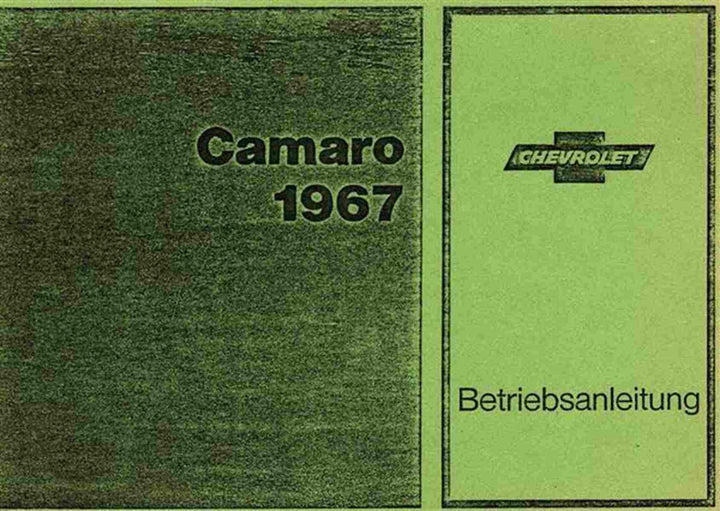 Chevrolet Camaro 1967 Bedenungsanleitung, Buchcover