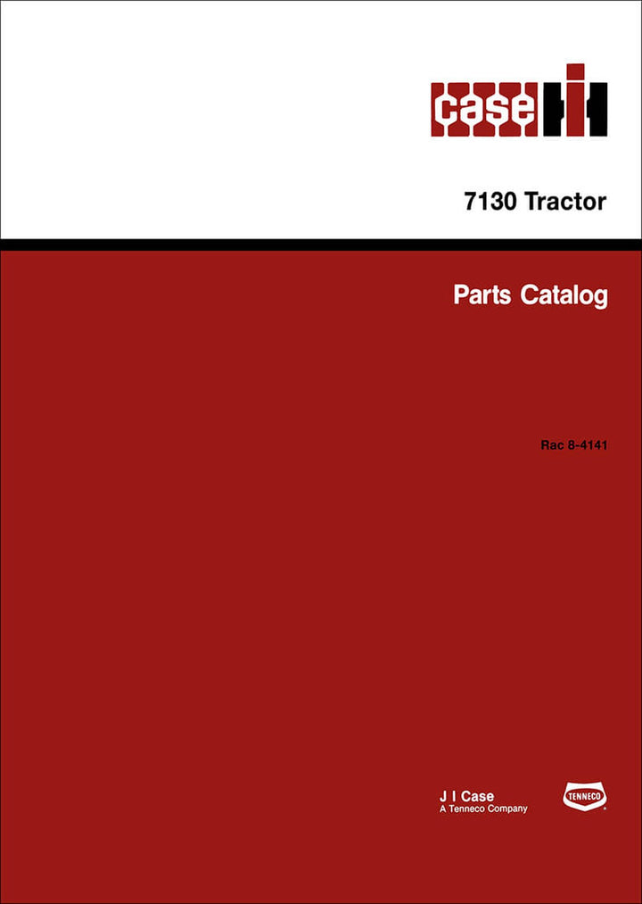 Case 7130 Parts Catalog, Buchcover