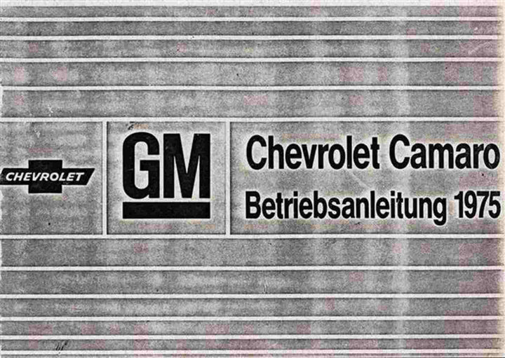 Chevrolet Camaro Betriebsanleitung, Buchcover