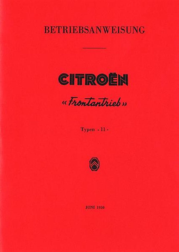 Citroen 11 Betriebsanleitung, Buchcover