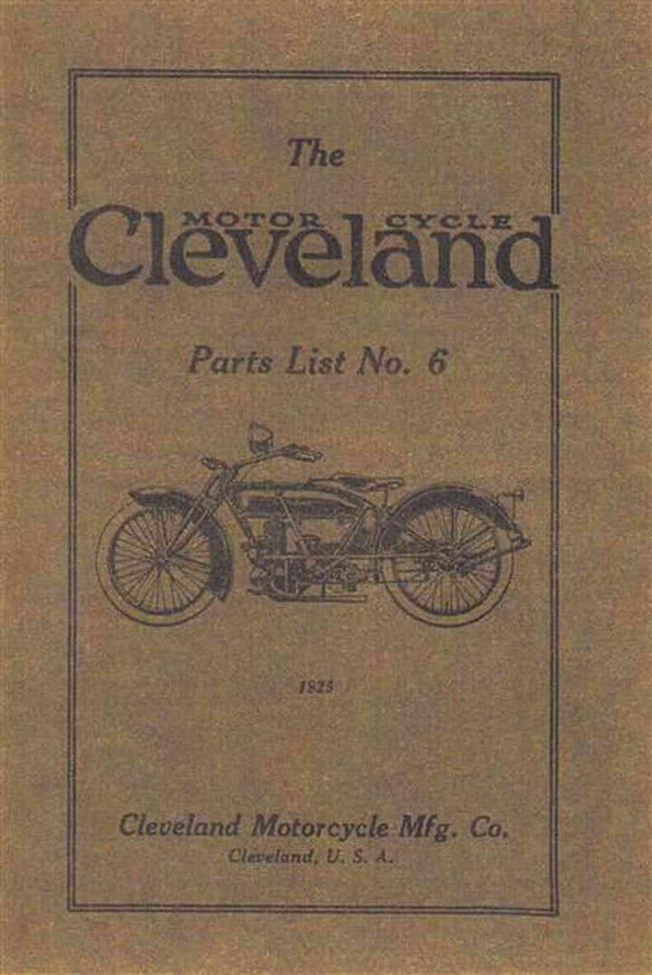 Cleveland Motorcycle Parts List, Buchcover