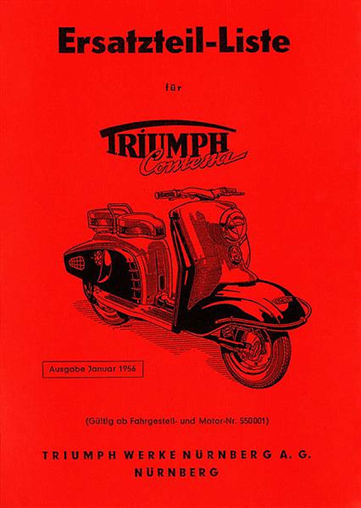 Triumph Contessa Roller 200 Ersatzteilkatalog, Buchcover