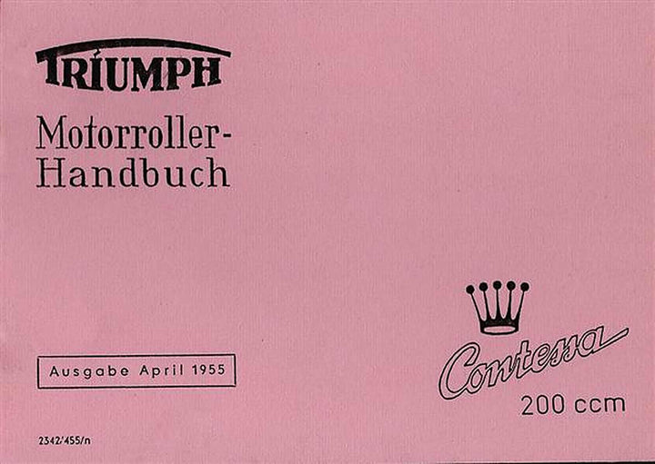 Triumph Contessa 200 Betriebsanleitung, Buchcover