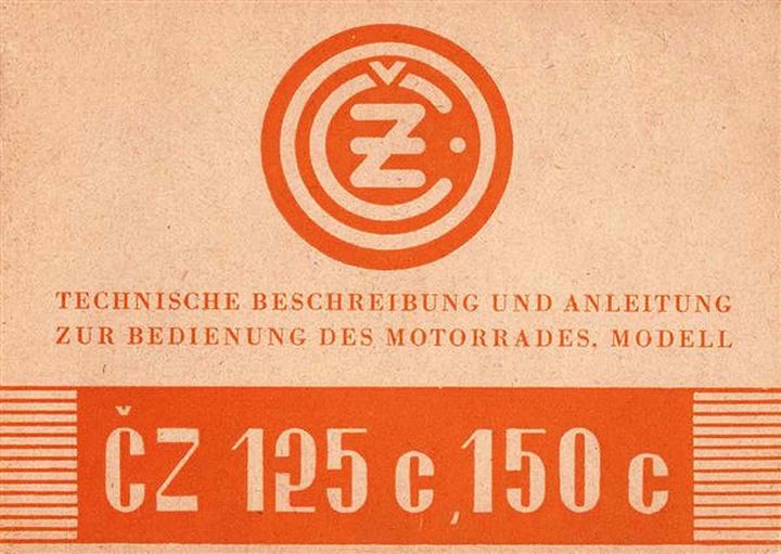 CZ 125 und 150 Betriebsanleitung, Buchcover