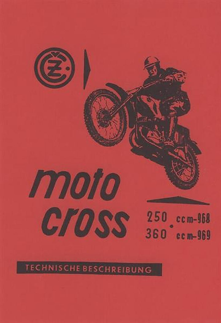 CZ Motocross 250 / 360, Typ 968 u. 969, Betriebsanleitung, Buchcover