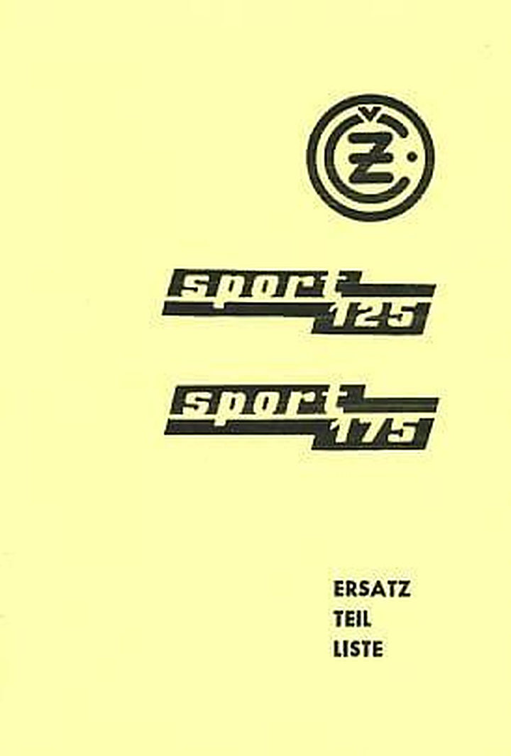 CZ Sport 125/175, Typ 476/01 u. 477/01 Ersatzteilkatalog, Buchcover