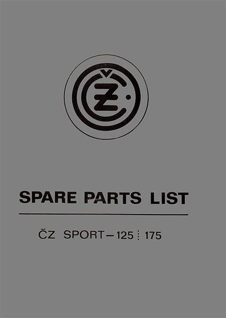 CZ Sport 125/175, Typ 476/05-7 u. 477/05-7 Ersatzteilliste, Buchcover