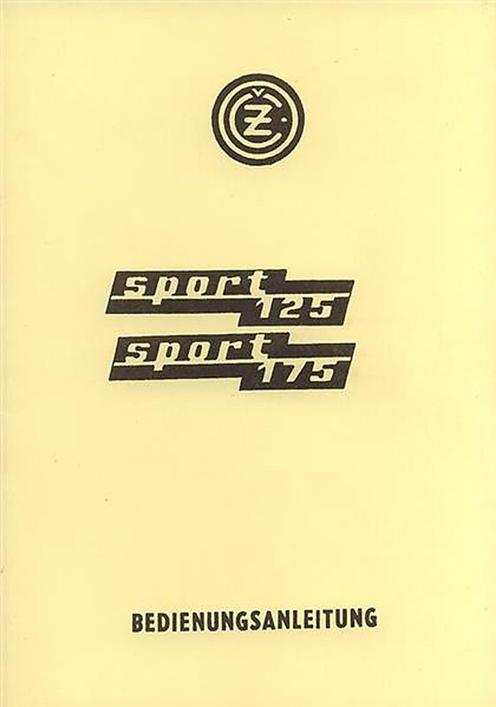 CZ Sport 125/175, Typ 476 und 477, Betriebsanleitung, Buchcover